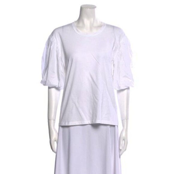 A.L.C. Womens New Authentic Solid White Crew Neck Short Sleeve T Shirt Top Small - Picture 1 of 8